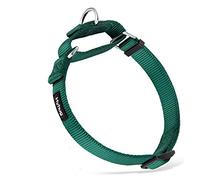 Collar de Perro y niña Martingale pequeño Cachorro, Duradero, Que no se Puede Escapar: Entrenamiento a pie Uso Diario (Pequeño S, Verde Oscuro)