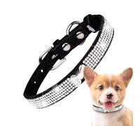 Collar de Perros de Brillo - colapso de Mascotas de Microfibra Inusual | Diseño de Glamour Transpirable Resistente a la lágrima, Procesamiento de Joyas de joyería de Calle, Producto de Accesorios de