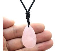 Collar de piedra de cuarzo de cristal natural, amatistas, lapislázuli, ágatas, gota de lágrima, colgante de piedra de tigre, collar, joyería, cuarzo rosa