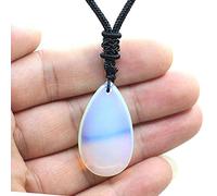 Collar de piedra de cuarzo de cristal natural, amatistas, lapislázuli, ágatas, gota de lágrima, colgante de piedra de tigre, collar, joyería, ópalo opalita