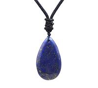Collar de piedra de cuarzo de cristal natural amatistas lapislázuli ágatas lágrima gota colgante de piedra de tigre collar joyería-lapislázuli