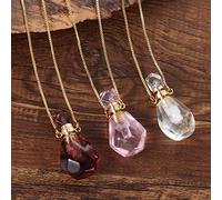 Collar De Piedra Natural Botella Colgante Vial Joyería Regalo Colgar Colgante,4,1 Cm X 1,1 Cm