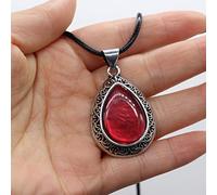 Collar de piedra natural Collar de ópalo de cristal con gota de agua,A-Shell con resina