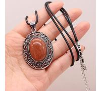 Collar de piedra natural Collar de ópalo de cristal con gota de agua,B-Gold Sand