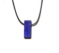 Collar de piedra natural cruda Gargantilla de cordón de cuero Obsidiana Amatistas Cuarzo Cristal Meditación Joyería para mujeres Hombres-Lapislázuli