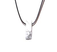 Collar de piedra natural cruda Gargantilla de cordón de cuero Obsidiana Amatistas Cuarzo Cristal Meditación Joyería para mujeres Hombres-Blanco turquesa