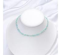 Collar de piedra natural para mujer, turmalina/fluorita/amatista hecha a mano, joyería para fiesta/boda, regalo de lujo, gargantilla delicada, 32-40 cm, Amazon