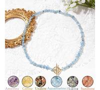 Collar De Piedra Semipreciosa Natural, Collar De Moda Para Mujer, Joyería Para Mujer,7 Amazonita