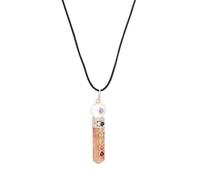 Collar de piedras preciosas curativas de fe espiritual de Reiki, colgante de lápiz de bola de cristal con símbolo de 7 Chakras, curación bendecida