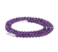 Collar de piedras preciosas facetadas 4 mm, cuentas redondas naturales