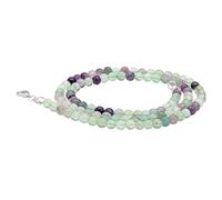 Collar de piedras preciosas facetadas 4 mm, cuentas redondas naturales