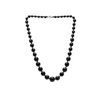 Collar de Piedras Preciosas Naturales para Mujer | Hermoso Collar de Piedras Preciosas de Ágata Negra Facetada de 6-14mm, Hecho a Mano