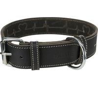 Collar de piel rústica Heartbeat 34-40 cm/30 mm negro