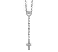 Collar de plata de ley 925 chapada en rodio de 12 mm con circonita cúbica de imitación de diamante de imitación, corazón de amor, fe religiosa, cruz, soporte para cenizas, 67 cm, regalo de joyería