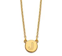 Collar de plata de ley 925 chapado en oro con letra J con inicial de letra J, regalo de joyería para mamá, talla única, Oro Metal Plata, No es una piedra preciosa