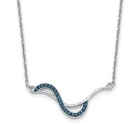 Collar de plata de ley 925 chapado en rodio con cristal de sirena de 18,5 + 3 cm de ancho, 18,5 mm de ancho, regalo de joyería para mamá, 579 centimeters, Cristal Metal Cristal metal Rodio, Cristal
