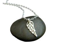 Collar de plata de ley 925 con alas de ángel. Plata. Dulce. Angelical. Espiritual. Fe. Joyería sencilla. Para todos los días. Delicado. Religioso. Refinado.|Con cadena de 45 cm|Chapado en plata|_2625