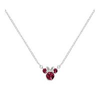 Collar de plata de ley 925 con cristales de minnie mouse