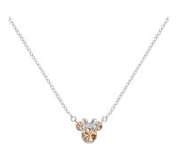 Collar de plata de ley 925 con cristales de minnie mouse