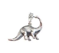 Collar de plata de ley 925 con dinosaurio brontosaurio. Dije de animal extinto. Regalo de paleontólogo, vida prehistórica antigua, colgante de ciencia fósil|con cadena de 45 cm|chapado en plata|_3112