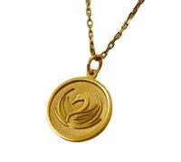 Collar de plata de ley 925 de 22-26 mm | Cadena de 45 cm | Colgante de cisne y pájaro | Charm con símbolo de gracia y amor | Elegante | Joyería para bodas o aniversarios | Baño de oro | L_01974