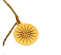 Collar de plata de ley 925 de 22-26 mm|Colgante de sol de Vergina - antiguo símbolo macedonio, herencia griega, joyería con encanto para los amantes de la historia|Chapado en oro hecho a mano|_1865