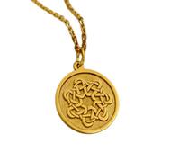 Collar de plata de ley 925 de 22 mm|Colgante de nudo celta con símbolo de infinito y dije de amor eterno|Joyería espiritual minimalista con grabado gratuito|Baño de oro hecho a mano|LK_PNK_01529