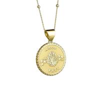 Collar de plata de ley 925 de 22 mm|Collar "Amor Fati"|Joyería estoica|Colgante con cita latina|Amuleto "Ama tu destino"|Compañero de Memento Mori|Filosofía|Joyería artesanal bañada en oro|LK_PNK_0410