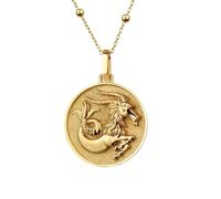 Collar de plata de ley 925 de 24 mm | Cadena de 45 cm | Colgante de Jesucristo con corona de espinas | Crucifijo protector para mujer | Cadena con cruz cristiana | Baño de oro | 00527