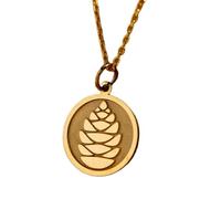 Collar de plata de ley 925 de 24 mm | Cadena de 45 cm | Cono | Colgante de cono | Colgante de enfermera | Joya delicada con estetoscopio | Estudiante de medicina | Joyas con baño de oro | L_01350