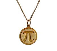 Collar de plata de ley 925 de 24 mm | Cadena de 45 cm | Pi | | Colgante con símbolo matemático | Geometría | Colgante con dije de Pi | Álgebra | Regalo escolar | Cumpleaños | Baño de oro | L_01205