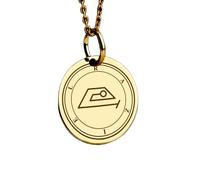 Collar de plata de ley 925 de 24 mm|Collar con la firma del arcángel Raziel|Colgante con sigilo de santo|Joyería ocultista|Amuleto de ángel|Fe católica|Joyería artesanal con baño de oro|LK_PNK_00624