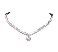 Collar de plata de ley 925 para mujer, imitación blanca S decorado con colgante chapado en oro, regular hasta 46 cm, con una maravillosa caja de regalo