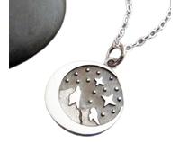 Collar de plata de ley 925 señor Ganesh Ganesha Ganesa colgante bohemio pequeño hindú réplica bohemia de cabeza de elefante joyería rústica regalo único|con cadena de 45 cm|chapado en plata|_2993