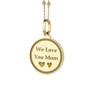 Collar de plata de ley 925 "Siempre en mi corazón" pequeño regalo joyería romántica inspiradora cita inspiradora afirmación palabra de amor colgante dije|con cadena de 45 cm|chapado en plata|_2833