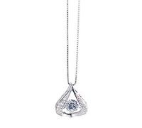 Collar de Plata Esterlina S925 Ropa de Mujer Es Simple Corazón Retro Goteo Cadena Clavícula Temperamento Elegante Regalo de Cumpleaños Creativo, LJBLEUSK