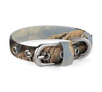 Collar de playa de arena con diseño de faro de mar, hebilla de fácil cierre, suministros para mascotas ajustables, collar de perro, el diseño de anillo en D permite remolcar o colgar etiquetas, para