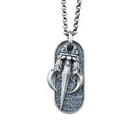 Collar de protección de Amuleto de Varita de Vajra Dorje para Hombres, Cadena de 19.7 Pulgadas, Cadena de 27.6 Pulgadas