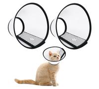 Collar de protección para mascotas, 2 piezas, embudo para mascotas, collar de recuperación, collar ajustable, cono para mascotas después de operaciones