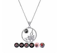 Collar de proyección de mariposa con foto personalizada Te amo 100 idiomas Colgante Collar de memoria Encanto Cumpleaños Aniversario Regalo de simpatía para abuelo Abuela Mamá Papá