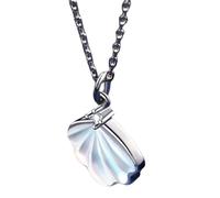 Collar De Proyección De Plata Esterlings Ajustable Único I Love You Light Cabellado Regalo Elegante Para Hombres Y Mujeres Partido Accesorios