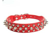 Collar de PU con Remaches de púas: diseño antimordeduras para Perros pequeños, medianos y Grandes