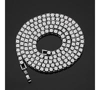 Collar de Pulsera de Tenis de 4 mm Hombres de Tenis de Tenis Fashion Hip-Hop Jewelry Women 16/18/20/24/30 Pulgadas Cadena de gargantillas