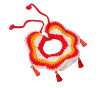 Collar de punto para mascotas, accesorio para festival, bufanda de perro de baile de leones para gatos y perros, collar de ganchillo de Año Nuevo chino
