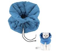 Collar de Recuperación para Gatos, collarin Perros para no lamerse, Suave Ajustable Collar Isabelino, para Gatos Gatitos Evita Que se Laman (Azul Lago, m)