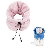 Collar de Recuperación para Gatos, collarin Perros para no lamerse, Suave Ajustable Collar Isabelino, para Gatos Gatitos Evita Que se Laman (Rosa, s)