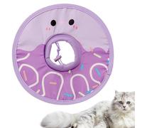 Collar de recuperación para gatos | Cono plegable de cabeza de gato ligero, rosquilla protectora para mascotas, cómodo collar isabelino para heridas