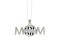 Collar de regalo para el día de la madre con cita Art Deco de Best Friend Ever para mamá, abuela, abuela, joyería de cumpleaños, Medium