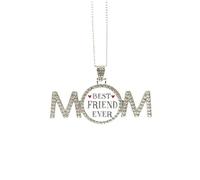 Collar de regalo para el día de la madre con texto en inglés "Best friend ever" para mamá, abuela, abuela, joyería de cumpleaños, Medium