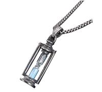 Collar de Reloj de Arena Collar de Acero de Titanio Colgante de Temporizador de Arena Collares para Hombres Collar para Hombres Collar de Temporizador de Arena Collar de Hombres Cadena de suéter para